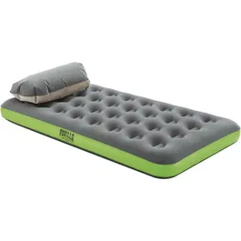 Bestway Matelas gonflable de camping Pavillo 1 place Roll & Relax, 188 x 99 x 22 cm, avec sac de gonflage Airelite et oreiller