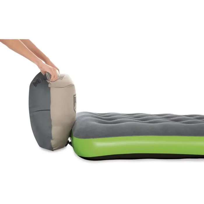 Bestway Matelas gonflable de camping Pavillo 1 place Roll & Relax, 188 x 99 x 22 cm, avec sac de gonflage Airelite et oreiller Bestway Matelas gonflable de camping Pavillo 1 place Roll & Relax, 188 x 99 x 22 cm, avec sac de gonflage Airelite et oreiller