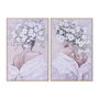 Home ESPRIT Toile ESPRIT Blanc Vert Fleurs Shabby Chic 80 x 3,5 x 120 cm (2 Unités)