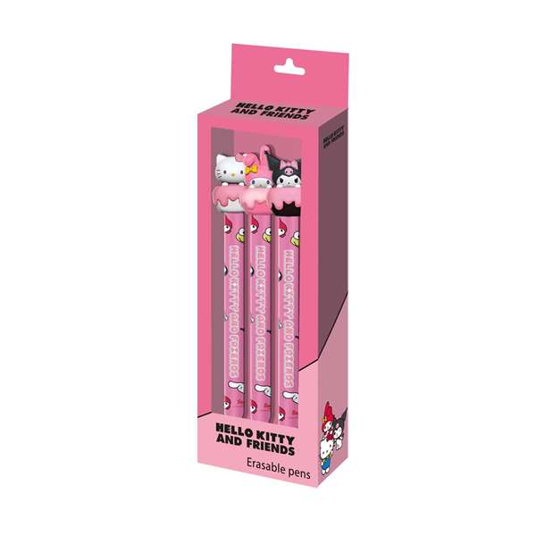 Karactermania Pack de 3 stylos à bille effaçables Hello Kitty Mix Rose Karactermania Pack de 3 stylos à bille effaçables Hello Kitty Mix Rose