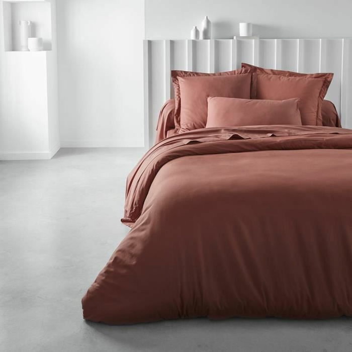 Today Housse de couette Essential Terracotta 220 x 240 cm Today Housse de couette Essential Terracotta 220 x 240 cm