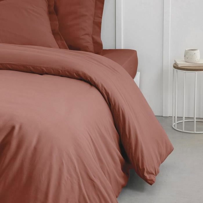 Today Housse de couette Essential Terracotta 220 x 240 cm Today Housse de couette Essential Terracotta 220 x 240 cm