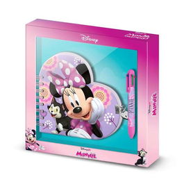Cahier à Spirales avec Stylo Minnie Mouse Lila 80 Volets 24 x 23 x 2,5 cm