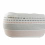 Set de basket DKD Home Decor Blanc Noir Orange 52 x 43 x 25 cm 3 Pièces