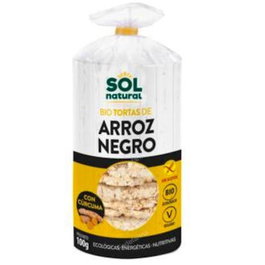 SOLNATURAL Galettes de riz noir et curcuma 100g