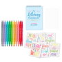 Alpino Kit Lettering Color Experience - 12 Marqueurs Doubles Pastel, Cahier de Lettering et Guide d'Initiation