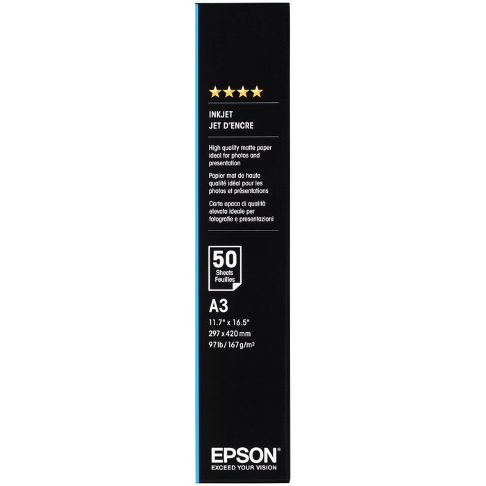 Epson Papier Mat Heavy Weight A3, 50 feuilles, 167g