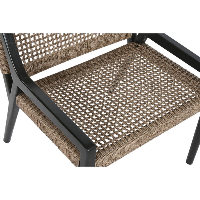 Home ESPRIT Siège Noir Teck et Fibre synthétique