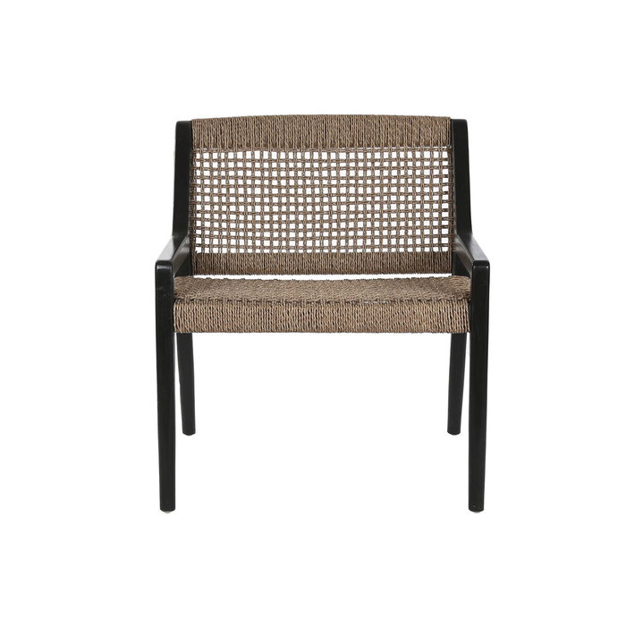 Home ESPRIT Siège Noir Teck et Fibre synthétique