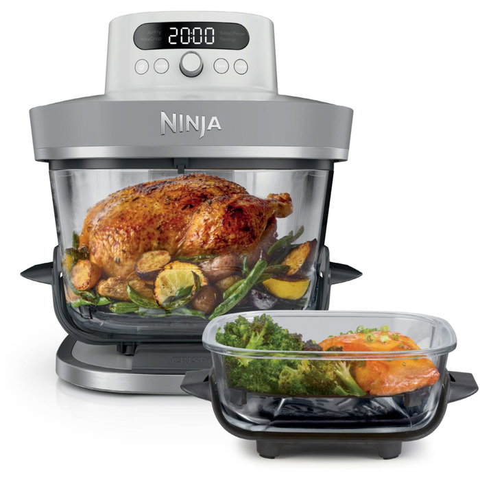 Ninja CRISPi Pro - Friteuse sans huile en verre - 5,7 L + 2,3 L - Blanc