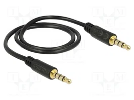 DELOCK Câble Jack 3,5mm 4pin mâle-mâle, 0,5m, doré