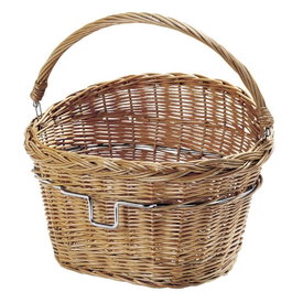 Klickfix Panier avant en osier avec anneau adaptateur