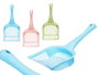 MASCOW Lot de 3 Palets en Plastique Taille Médiane Assortis