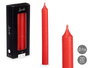 Acorde Lot de 8 bougies cierges rouges 20 cm 8 heures (Set de 12)