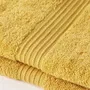 Today Essential - Lot de 2 serviettes de bain 50x90 cm en Coton 100% (450 g/m²) coloris ocre - Douceur exceptionnelle