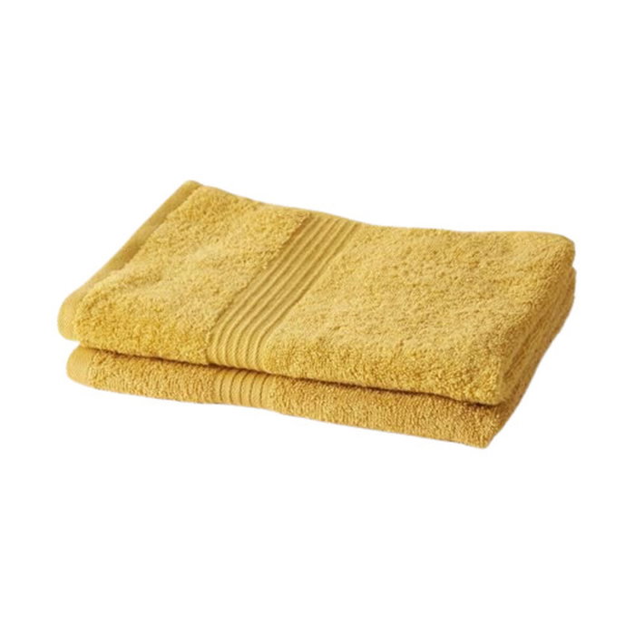 Today Lot de 2 serviettes de toilette Essential Ocre 50 x 90 cm
