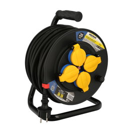 WOLFPACK LINEA PROFESIONAL Dévido de câble industriel extensible 25m IP44
