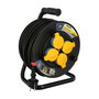 WOLFPACK LINEA PROFESIONAL Dévido de câble industriel extensible 25m IP44