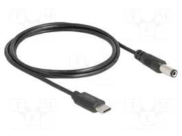 DELOCK Câble USB-C vers DC 5,5/2,1 mm, 1m, noir