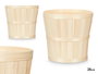 Ibergarden Cache-pot Rond Bambou 25 cm Naturel avec Doublure PVC (Set de 24)