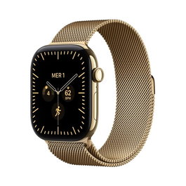 Apple Watch Series 12 GPS + Cellular 46 mm Titane Or Éclatant Milanese Loop M/L