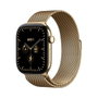Apple Watch Series 12 GPS + Cellular 46 mm Titane Or Éclatant Milanese Loop M/L
