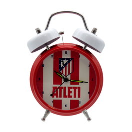 CYP BRANDS - Réveil musical avec alarme double, son hymne de l'Atlético de Madrid et alerte classique, pour supporter votre club de football préféré