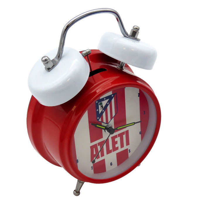 CYP BRANDS - Réveil musical avec alarme double, son hymne de l'Atlético de Madrid et alerte classique, pour supporter votre club de football préféré