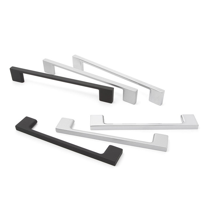 Trentadue - Tirador Tyra en zamak, distance entre centres 128 mm, finitions : Noir, Gris RAL, Blanc mat