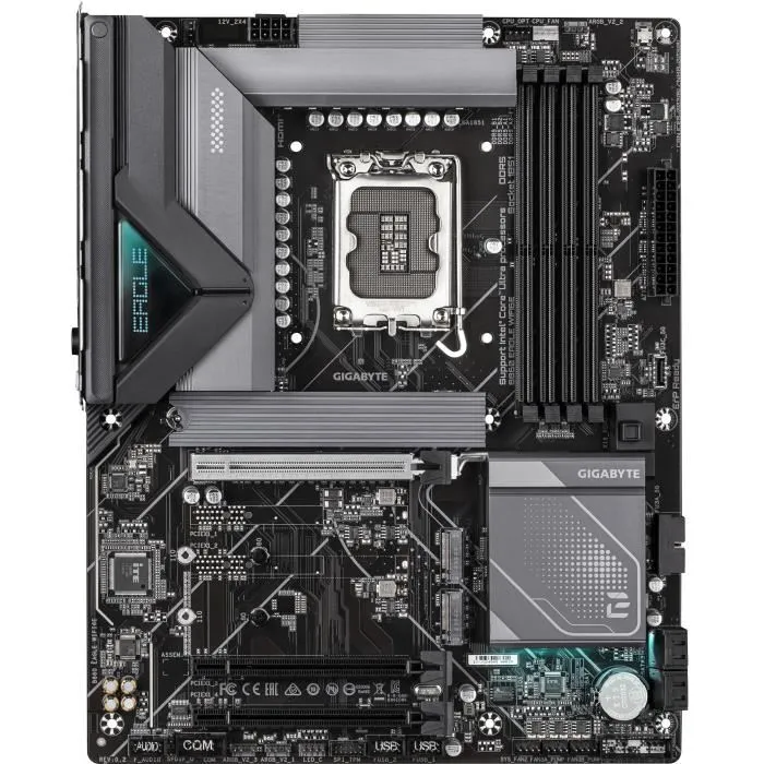 Gigabyte Carte mère B860 EAGLE WIFI6E - LGA 1851 - Intel Core Ultra, WiFi 6E, DDR5 9066MHz, VRM 12+1+2+1, LAN 2.5GbE, USB 3.2 Gen 2x2