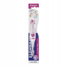 Elgydium Brosse à dents Unicorn Soins bucco-dentaires - Modèle Violet