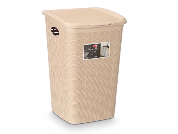 Stefanplast Pongotodo Elegance Boîte de rangement 50L Crème 36x55x38cm Plastique (Set de 6)