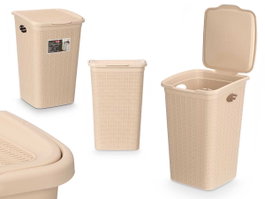 Stefanplast Pongotodo Elegance Boîte de rangement 50L Crème 36x55x38cm Plastique (Set de 6)