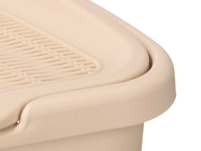 Stefanplast Pongotodo Elegance Boîte de rangement 50L Crème 36x55x38cm Plastique (Set de 6)