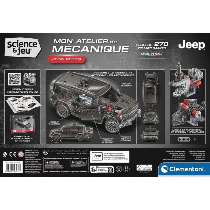 Clementoni Jeep Recon - Mon Atelier Mécanique