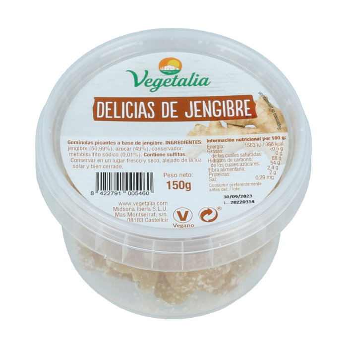 VEGETALIA Delicias de Jengibre Bio 150g
