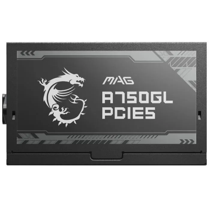 MSI MAG A750GL - Alimentation PC 750W Noir - ATX 3.0, PCIe 5.0, 80 Plus Gold, Câbles plats