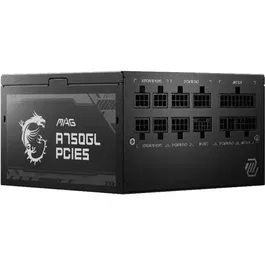 MSI MAG A750GL - Alimentation PC 750W Noir - ATX 3.0, PCIe 5.0, 80 Plus Gold, Câbles plats