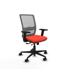 PIQUERAS Y CRESPO Chaise Haches Synchrone/Traslack Orange foncé et Gris