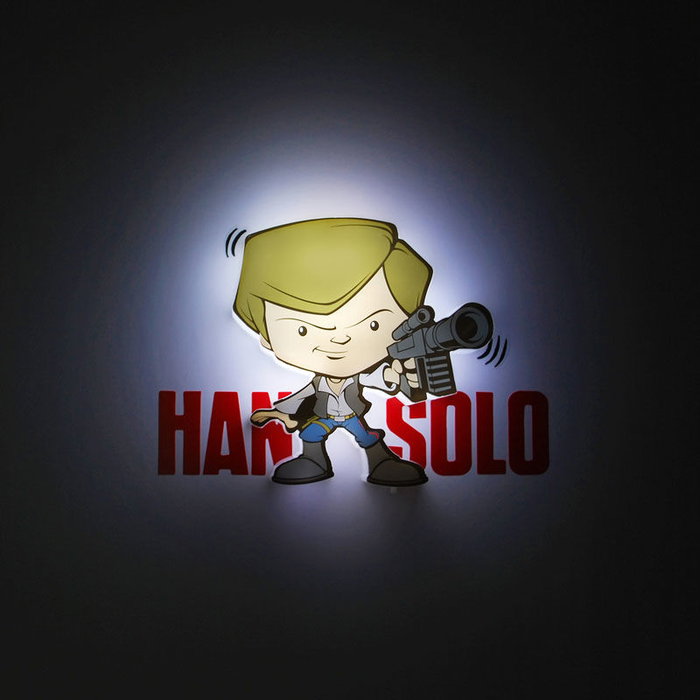 3D LIGHT FX - Lampe LED 3D Hans Solo Star Wars Mini - Fonctionne avec 2 piles AAA - Ne chauffe pas au toucher