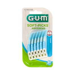 GUM Soft Picks Petites Brosses Interdentaires Bleues 60un
