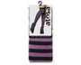 atosa Médias à rayures violet et blanc avec motif rayé