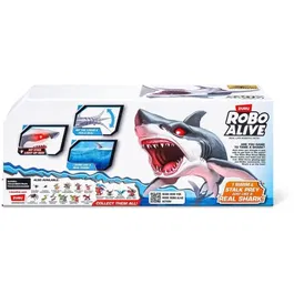 Zuru Shark Attack Robo Alive - Grand requin blanc jouet interactif avec mouvements réalistes et yeux brillants