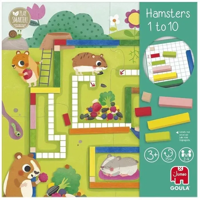 Goula Jeu éducatif mathématiques 1 à 10 pour enfants - Aide les hamsters à constituer leurs provisions pour l'hiver Goula Jeu éducatif mathématiques 1 à 10 pour enfants - Aide les hamsters à constituer leurs provisions pour l'hiver
