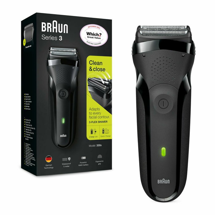 rasoir Électrique Rechargeable Braun 3-300S Chargement rapide rasoir Électrique Rechargeable Braun 3-300S Chargement rapide