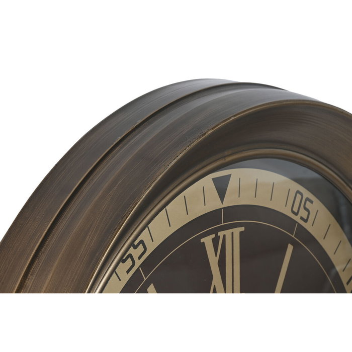 Horloge Murale Home ESPRIT Doré Bordeaux Verre Fer Glam 100 x 14 x 100 cm