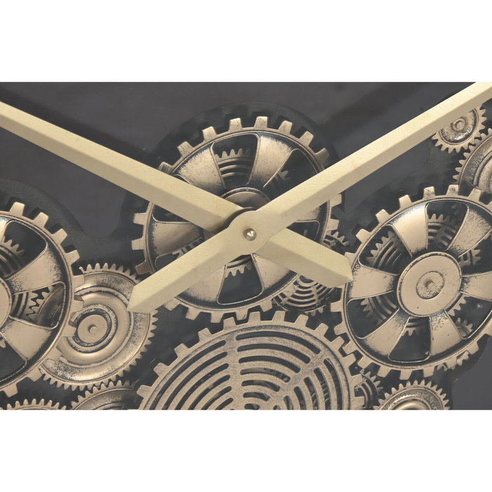 Horloge Murale Home ESPRIT Doré Bordeaux Verre Fer Glam 100 x 14 x 100 cm