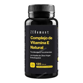 ZENEMENT Complexe de Vitamine E naturelle avec huile d'olive, 120 perles