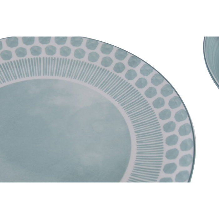 Home ESPRIT Service de Vaisselle ESPRIT Turquoise Porcelaine 18 Pièces