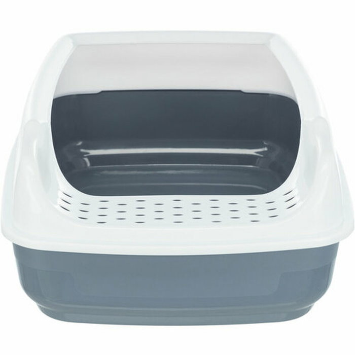 Trixie Bac à litière Delio avec rebord, Gris et blanc Trixie Bac à litière Delio avec rebord, Gris et blanc